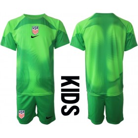 Förenta staterna Målvakt Borta Kläder Barn VM 2022 Kortärmad (+ Korta byxor)
